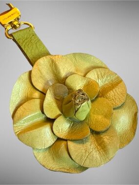 Purse Bag Charm Artisan Leather Flower